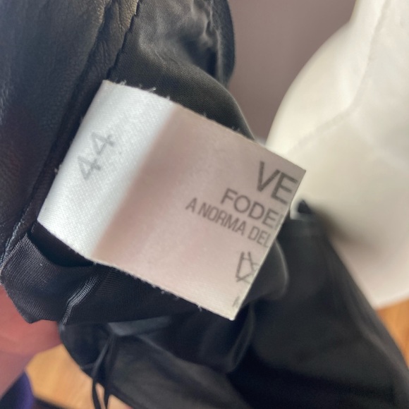 Black Leather Midi Skirt - Made in Italy - 27”W - Picture 14 of 14